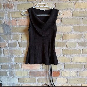 Zara Textured Black Top